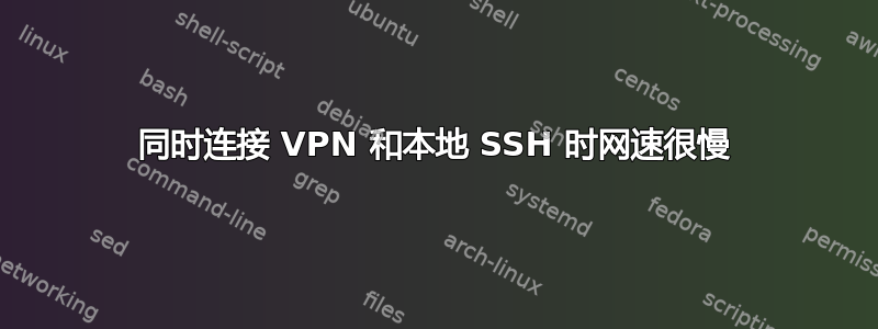 同时连接 VPN 和本地 SSH 时网速很慢