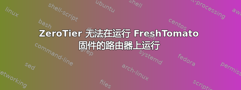 ZeroTier 无法在运行 FreshTomato 固件的路由器上运行