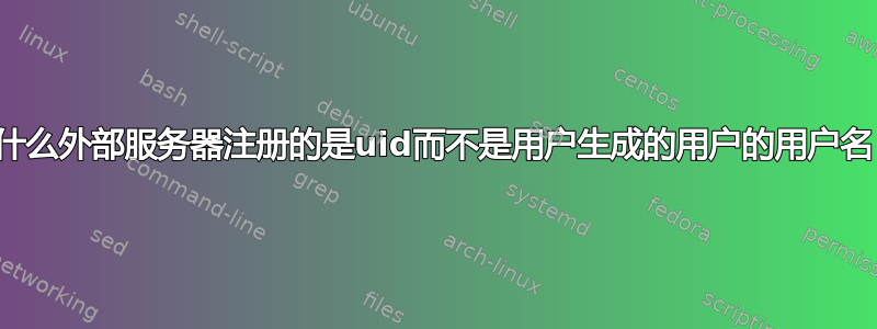 为什么外部服务器注册的是uid而不是用户生成的用户的用户名？