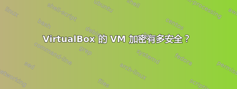 VirtualBox 的 VM 加密有多安全？