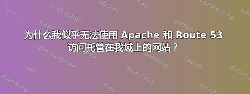 为什么我似乎无法使用 Apache 和 Route 53 访问托管在我域上的网站？