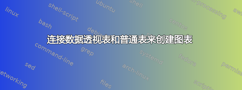 连接数据透视表和普通表来创建图表