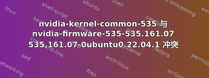 nvidia-kernel-common-535 与 nvidia-firmware-535-535.161.07 535.161.07-0ubuntu0.22.04.1 冲突