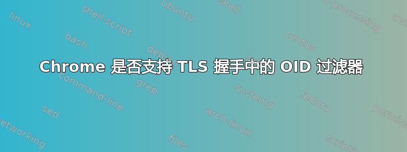 Chrome 是否支持 TLS 握手中的 OID 过滤器