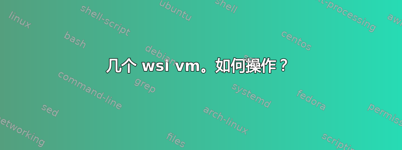 几个 wsl vm。如何操作？