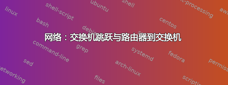 网络：交换机跳跃与路由器到交换机