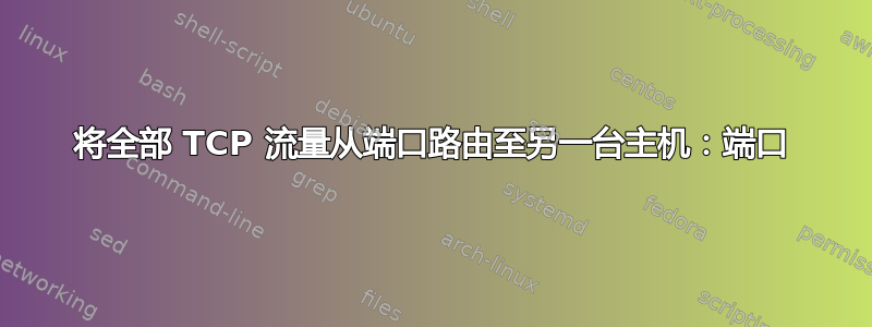 将全部 TCP 流量从端口路由至另一台主机：端口