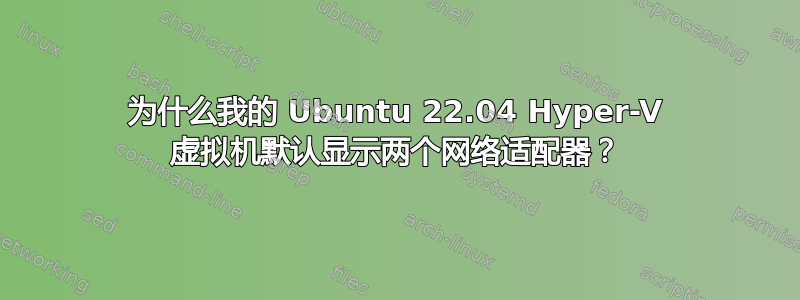 为什么我的 Ubuntu 22.04 Hyper-V 虚拟机默认显示两个网络适配器？