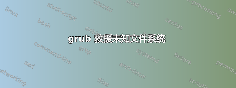 grub 救援未知文件系统