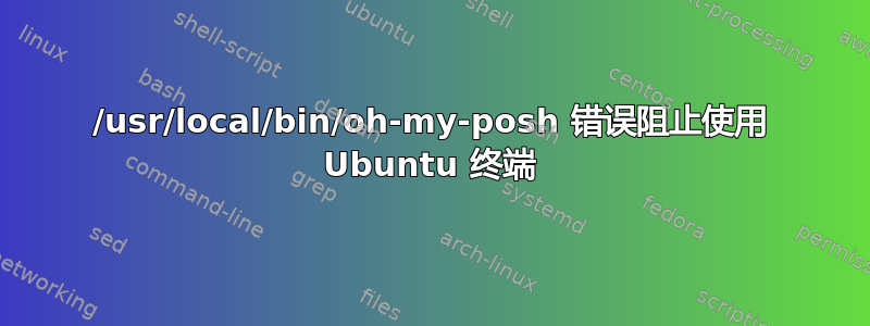 /usr/local/bin/oh-my-posh 错误阻止使用 Ubuntu 终端