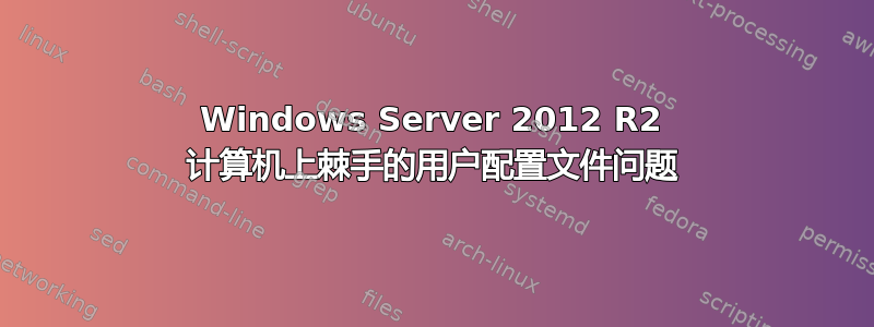 Windows Server 2012 R2 计算机上棘手的用户配置文件问题