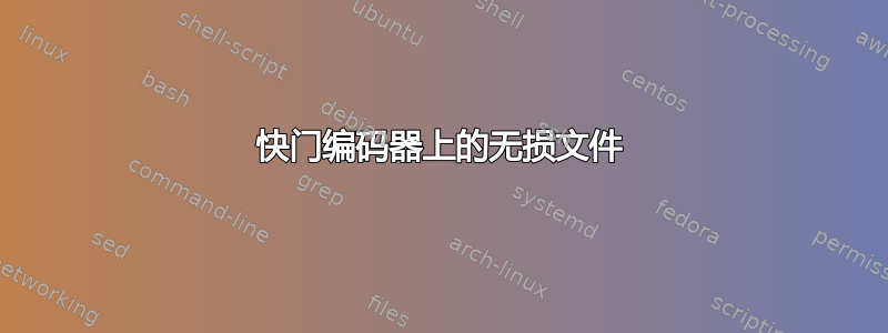 快门编码器上的无损文件