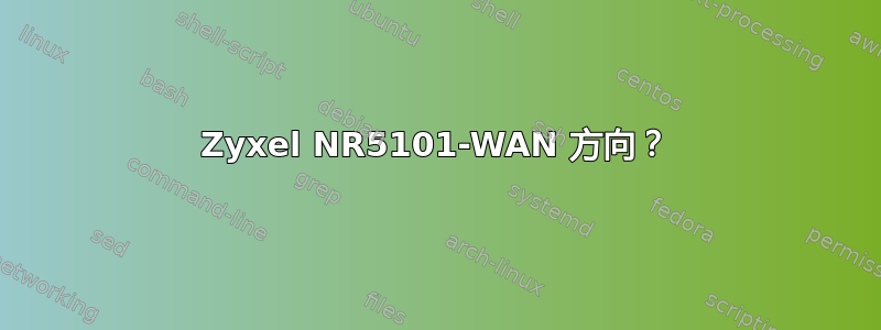 Zyxel NR5101-WAN 方向？