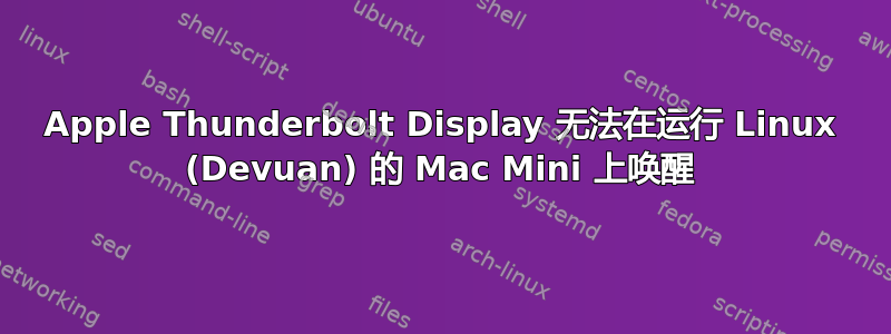 Apple Thunderbolt Display 无法在运行 Linux (Devuan) 的 Mac Mini 上唤醒