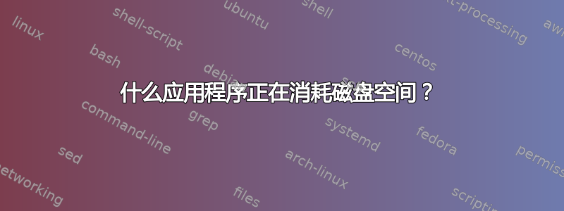 什么应用程序正在消耗磁盘空间？