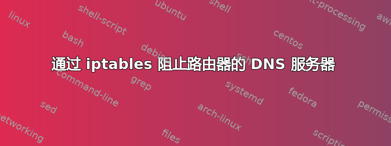 通过 iptables 阻止路由器的 DNS 服务器