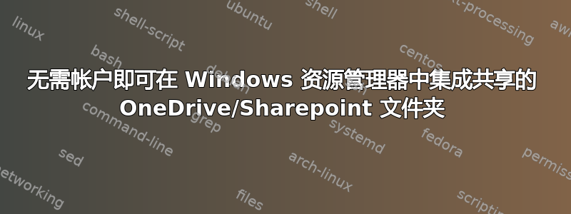 无需帐户即可在 Windows 资源管理器中集成共享的 OneDrive/Sharepoint 文件夹