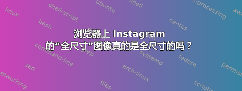 浏览器上 Instagram 的“全尺寸”图像真的是全尺寸的吗？