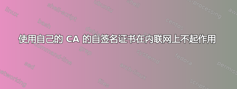 使用自己的 CA 的自签名证书在内联网上不起作用