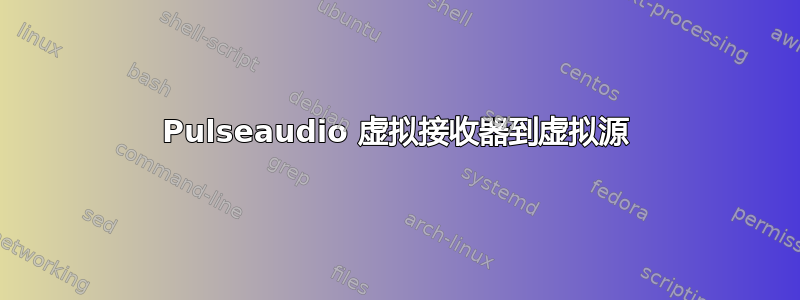 Pulseaudio 虚拟接收器到虚拟源