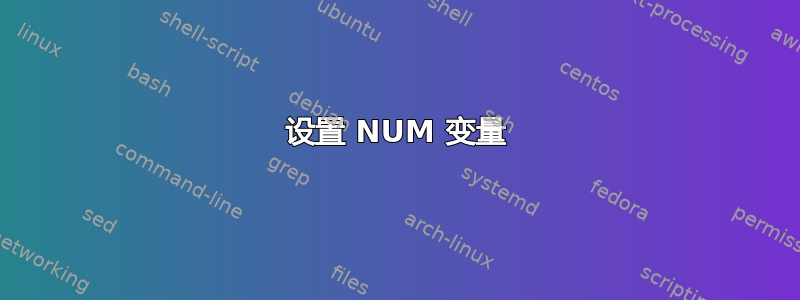 设置 NUM 变量