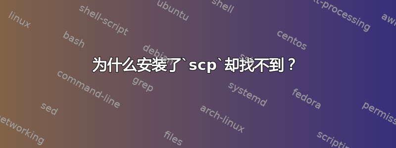 为什么安装了`scp`却找不到？