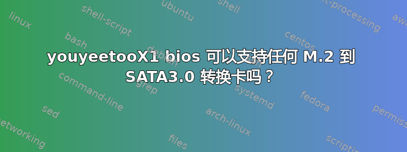 youyeetooX1 bios 可以支持任何 M.2 到 SATA3.0 转换卡吗？