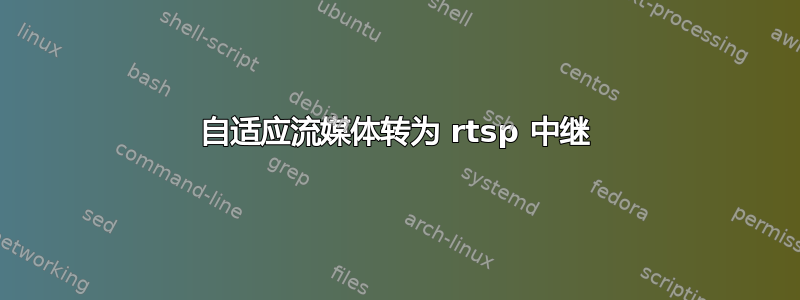 自适应流媒体转为 rtsp 中继