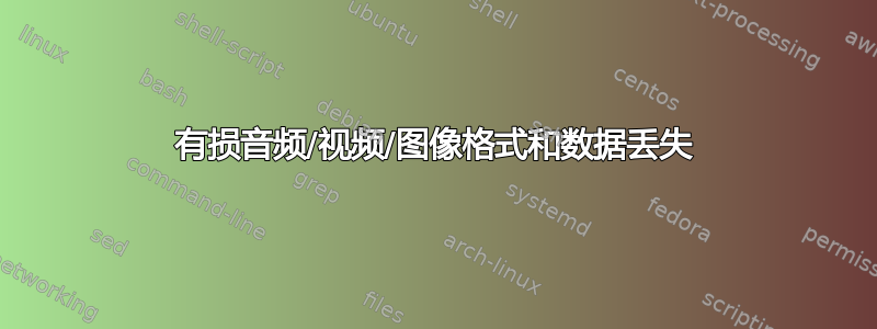 有损音频/视频/图像格式和数据丢失