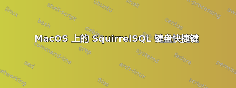 MacOS 上的 SquirrelSQL 键盘快捷键