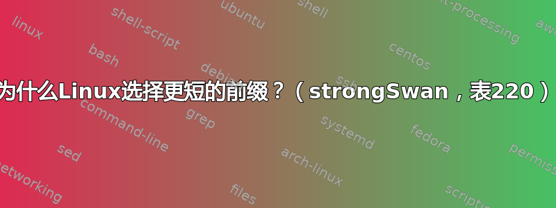 为什么Linux选择更短的前缀？（strongSwan，表220）