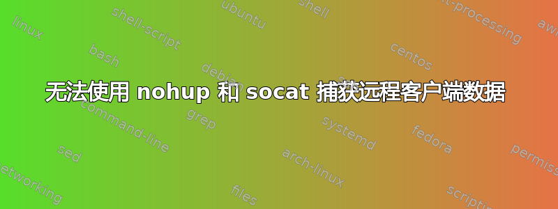 无法使用 nohup 和 socat 捕获远程客户端数据