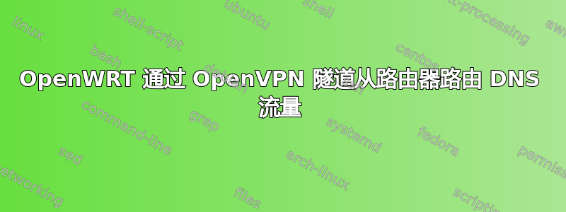 OpenWRT 通过 OpenVPN 隧道从路由器路由 DNS 流量