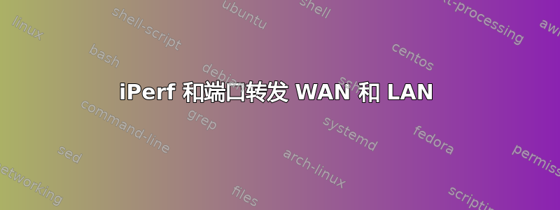 iPerf 和端口转发 WAN 和 LAN