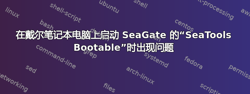 在戴尔笔记本电脑上启动 SeaGate 的“SeaTools Bootable”时出现问题