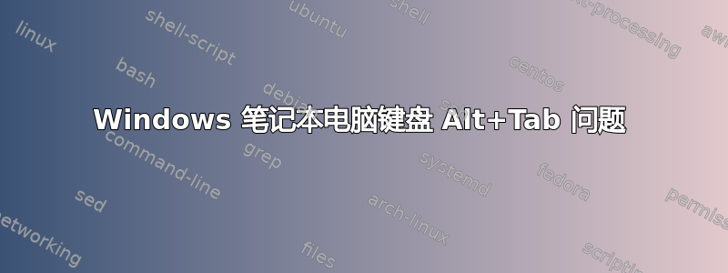 Windows 笔记本电脑键盘 Alt+Tab 问题