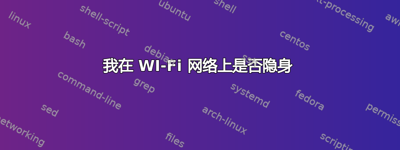 我在 WI-Fi 网络上是否隐身