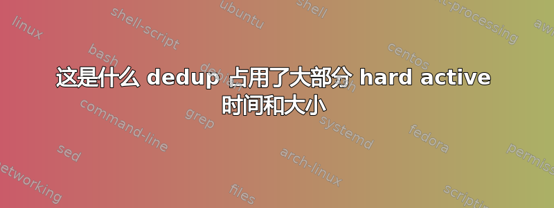 这是什么 dedup 占用了大部分 hard active 时间和大小