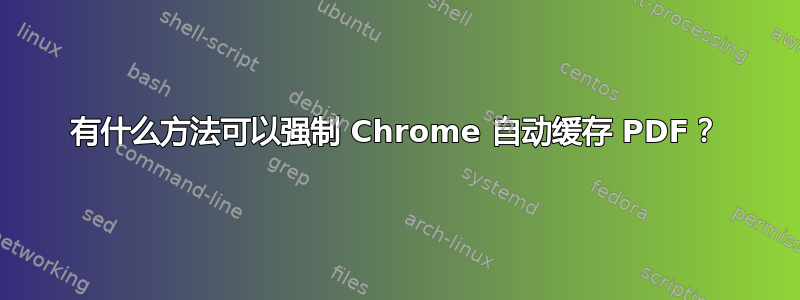 有什么方法可以强制 Chrome 自动缓存 PDF？