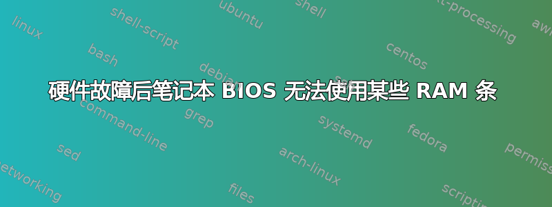 硬件故障后笔记本 BIOS 无法使用某些 RAM 条