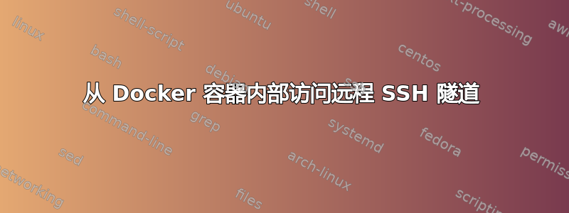 从 Docker 容器内部访问远程 SSH 隧道