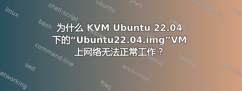 为什么 KVM Ubuntu 22.04 下的“Ubuntu22.04.img”VM 上网络无法正常工作？