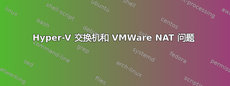 Hyper-V 交换机和 VMWare NAT 问题