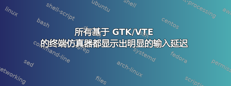 所有基于 GTK/VTE 的终端仿真器都显示出明显的输入延迟