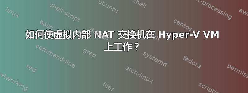 如何使虚拟内部 NAT 交换机在 Hyper-V VM 上工作？