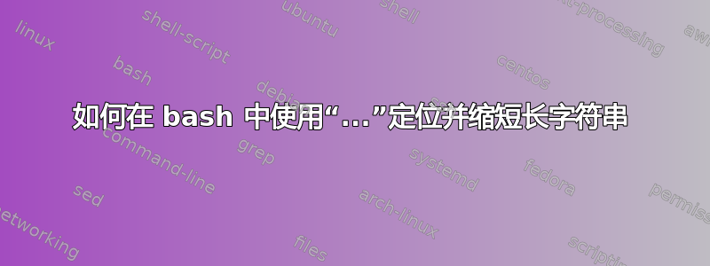 如何在 bash 中使用“...”定位并缩短长字符串