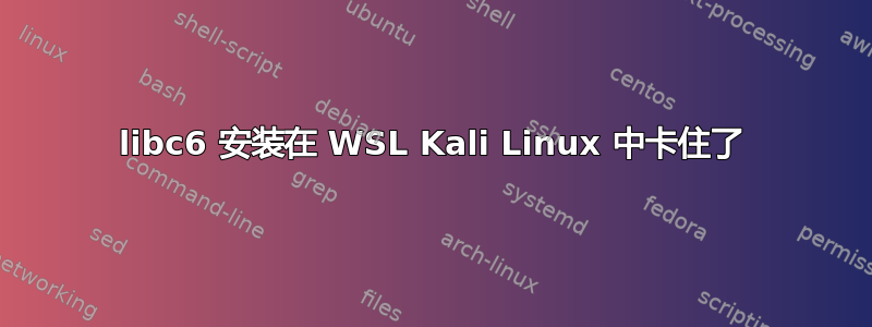 libc6 安装在 WSL Kali Linux 中卡住了