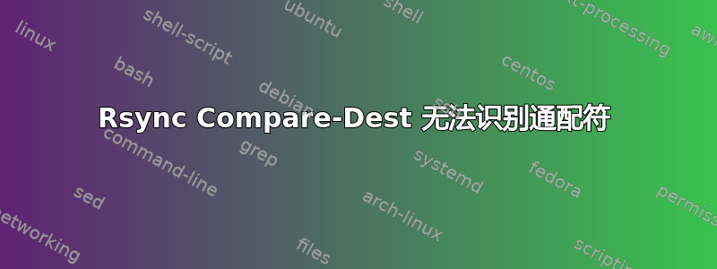 Rsync Compare-Dest 无法识别通配符