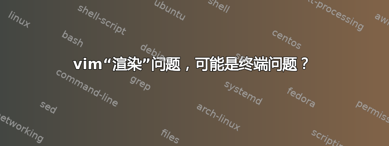 vim“渲染”问题，可能是终端问题？