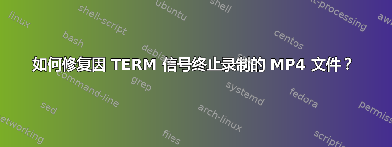 如何修复因 TERM 信号终止录制的 MP4 文件？